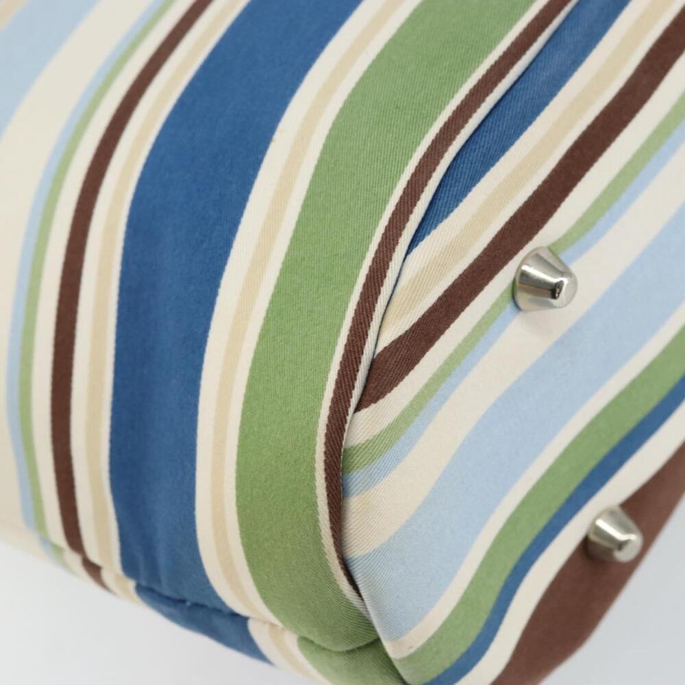 BURBERRY Tote Bag Canvas Blue Silver Auth 161168 - Picture 16 of 16